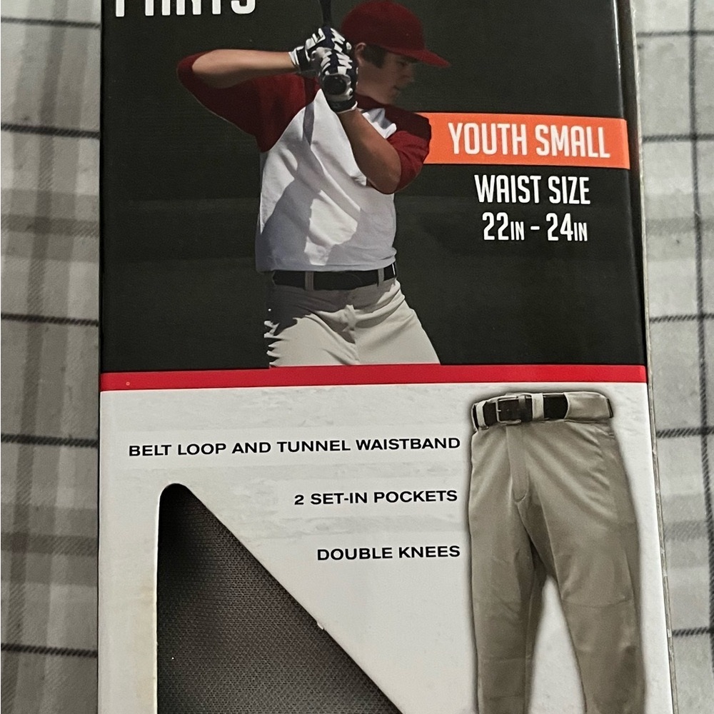 Youth Small Baseball Pants - Gray